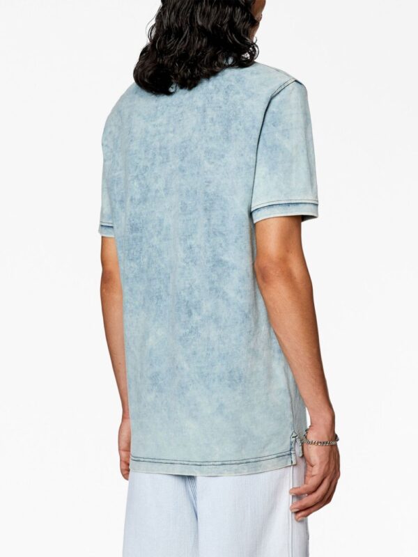 Diesel  T-Smith-Zip acid-washed polo shirt - Image 4