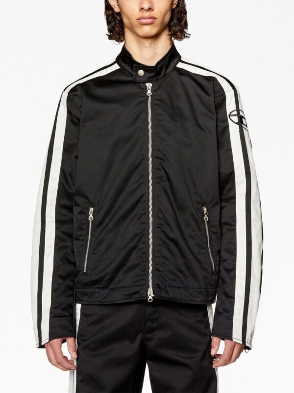 Diesel  J-Beck logo-embroidered biker jacket - Image 3