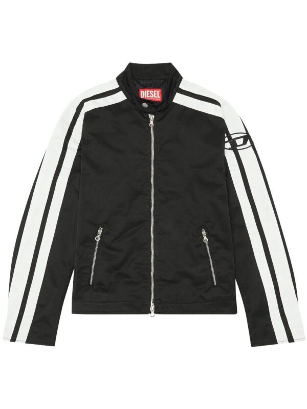 Diesel  J-Beck logo-embroidered biker jacket