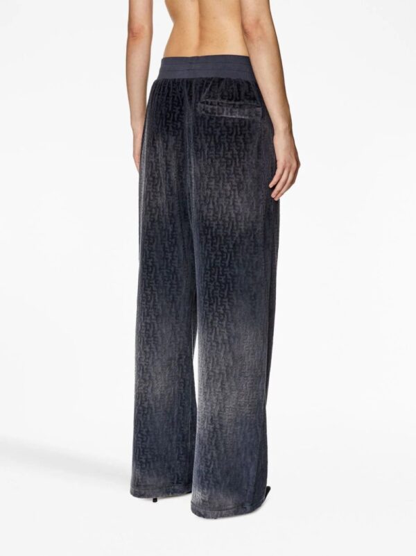 Diesel  textured monogram palazzo pants - Image 4