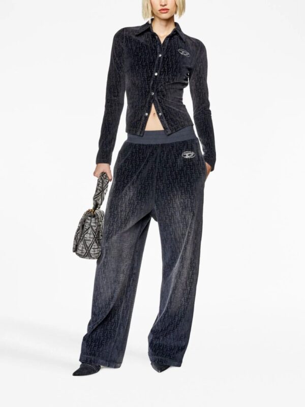 Diesel  textured monogram palazzo pants - Image 2