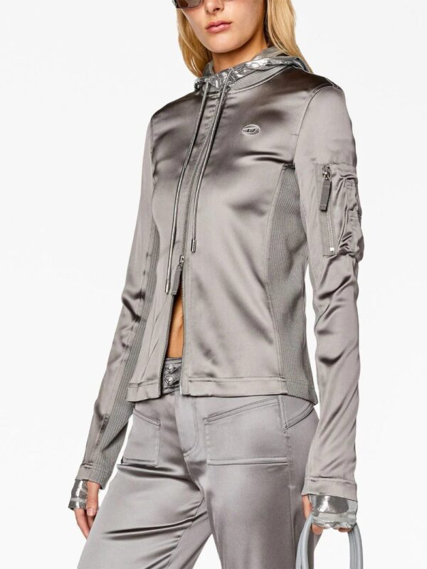 Diesel  T-Opun logo-embroidered jacket - Image 3