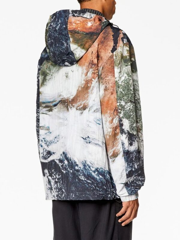 Diesel  J-Warrett graphic-print hooded windbreaker - Image 4
