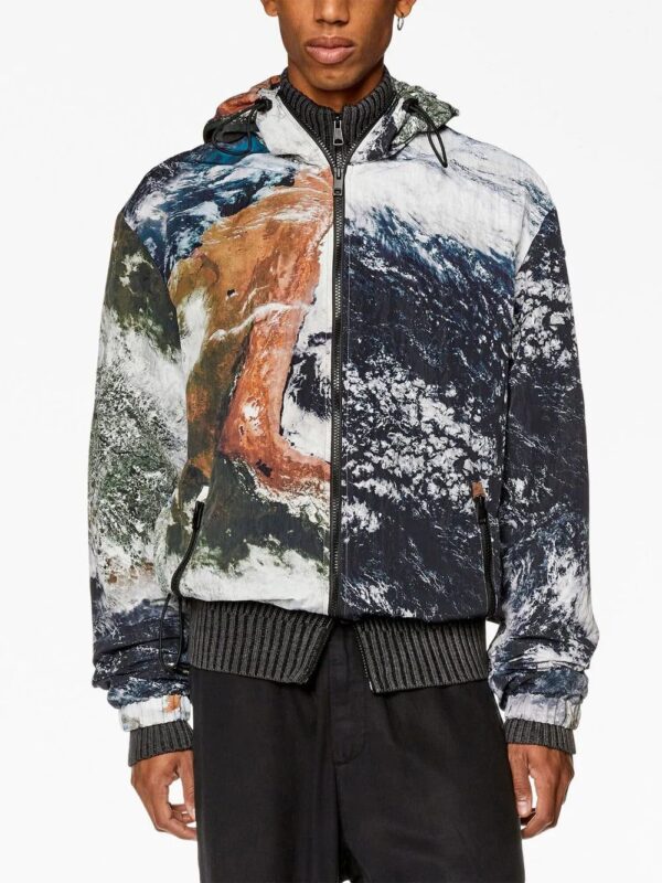 Diesel  J-Warrett graphic-print hooded windbreaker - Image 3