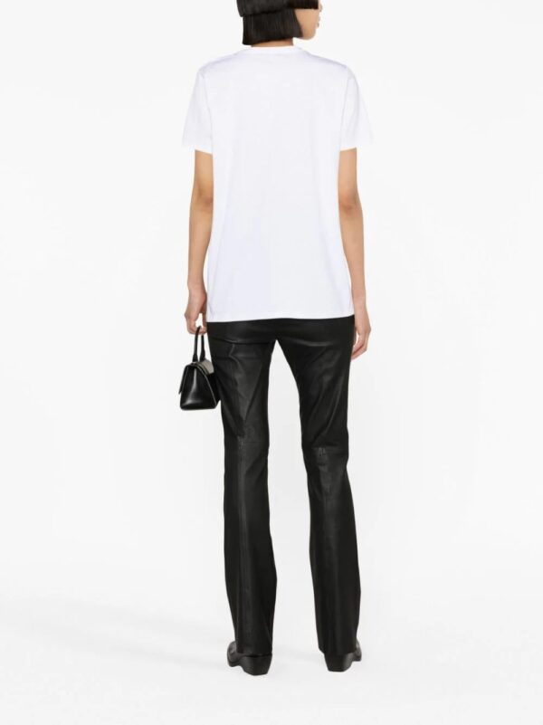 Balmain  button-embellished logo-print T-shirt - Image 4