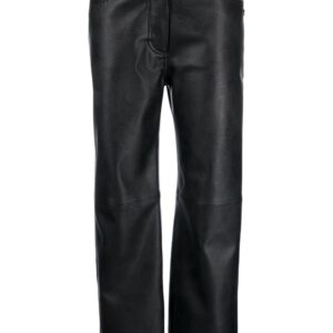 Stella McCartney  faux-leather straight-leg trousers