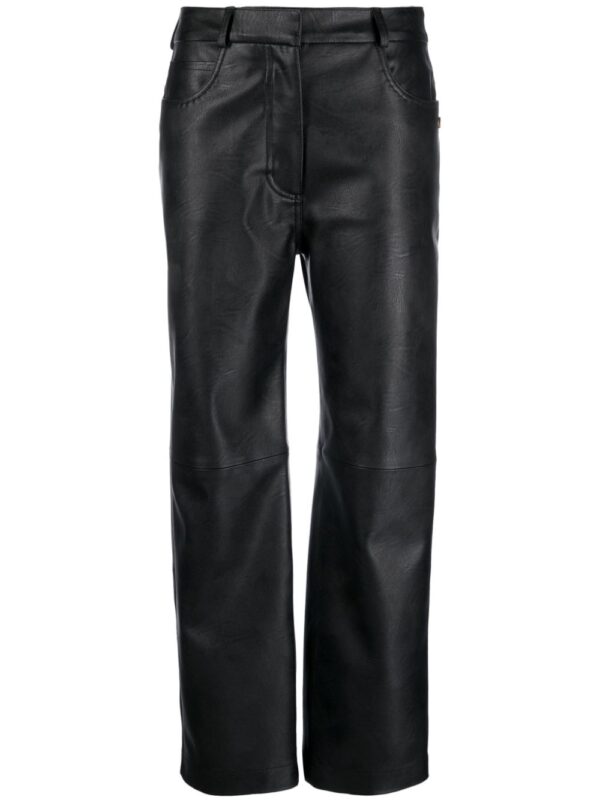 Stella McCartney  faux-leather straight-leg trousers