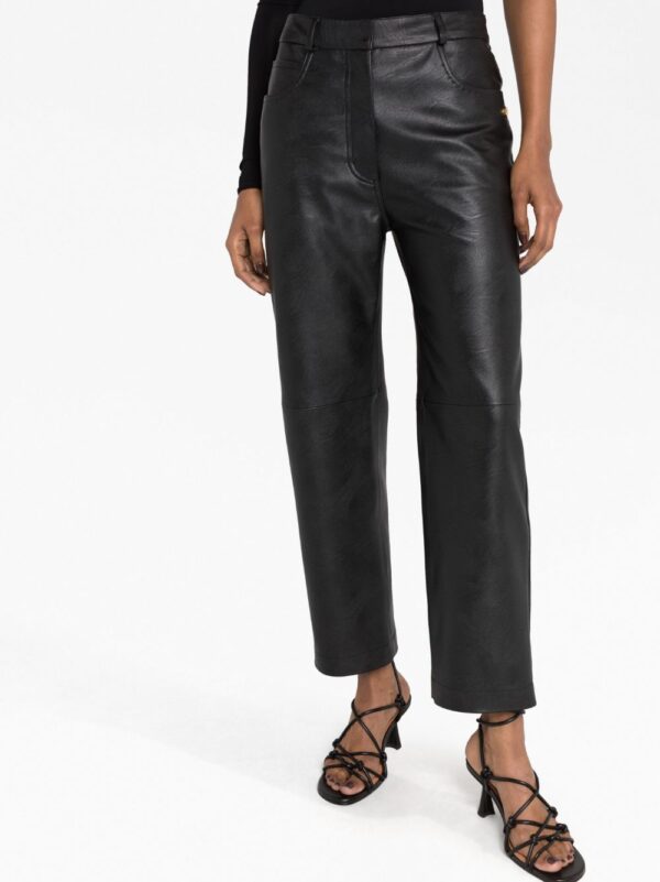 Stella McCartney  faux-leather straight-leg trousers - Image 3
