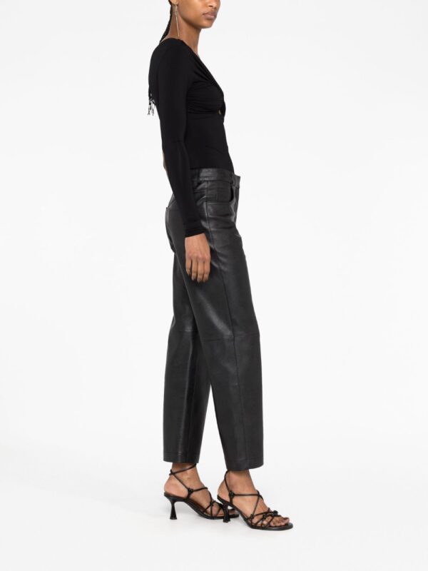 Stella McCartney  faux-leather straight-leg trousers - Image 4