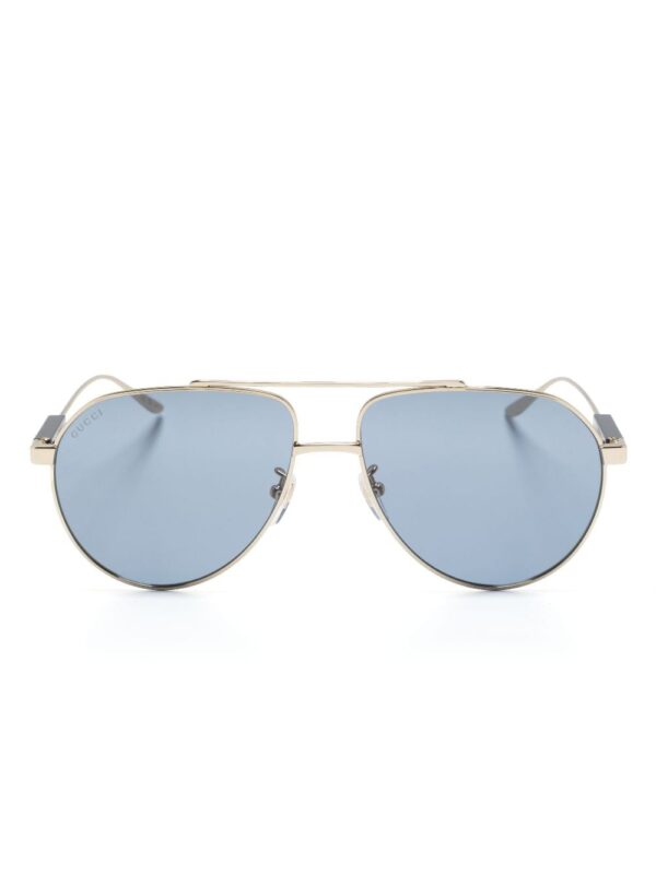 Gucci Eyewear logo-debossed pilot-frame sunglasses