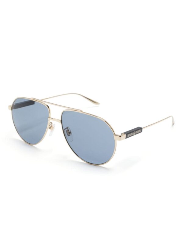 Gucci Eyewear logo-debossed pilot-frame sunglasses - Image 2