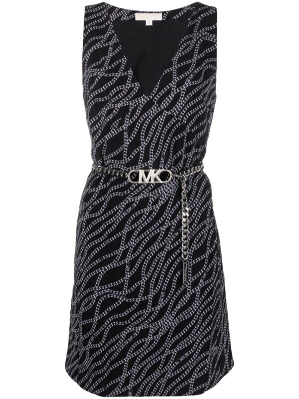 Michael Michael Kors Status-print belted minidress