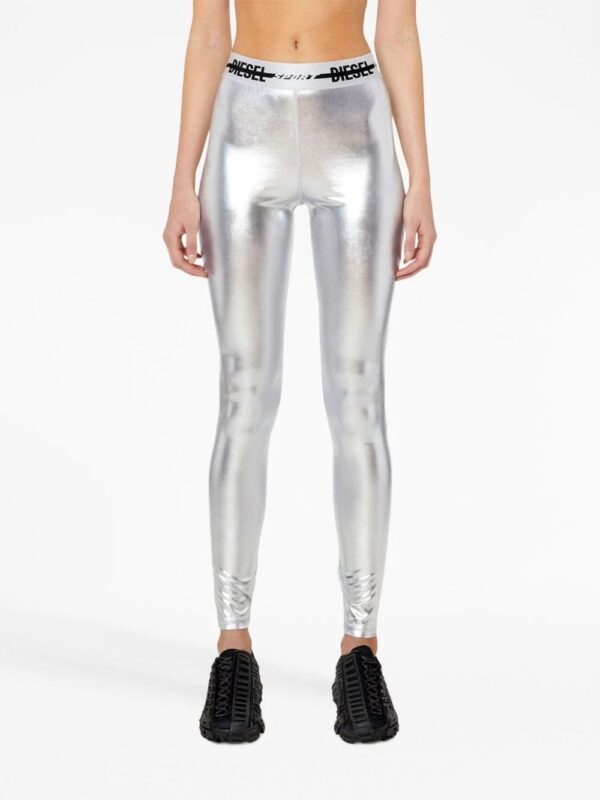 Diesel  Awsb-Nelley-Wt19 metallic leggings - Image 3
