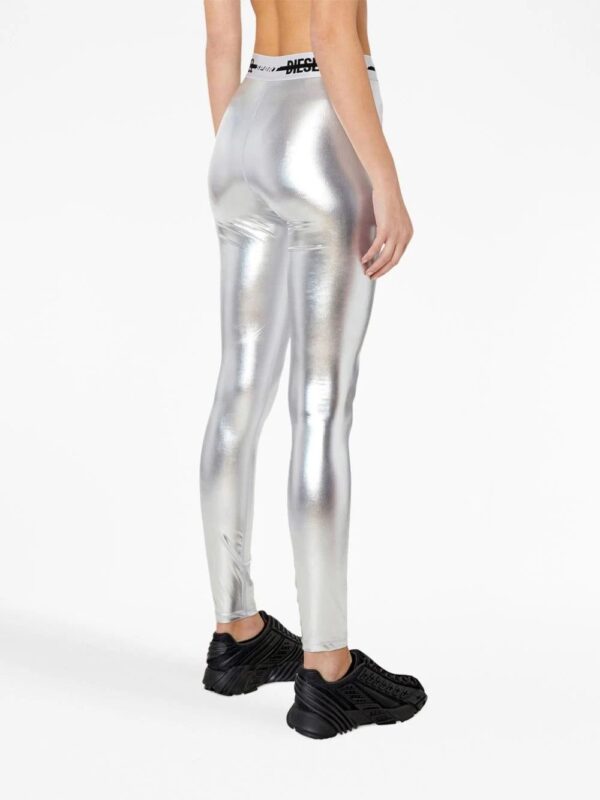 Diesel  Awsb-Nelley-Wt19 metallic leggings - Image 4