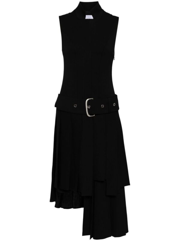 Off-White pleated-skirt buckled dress
