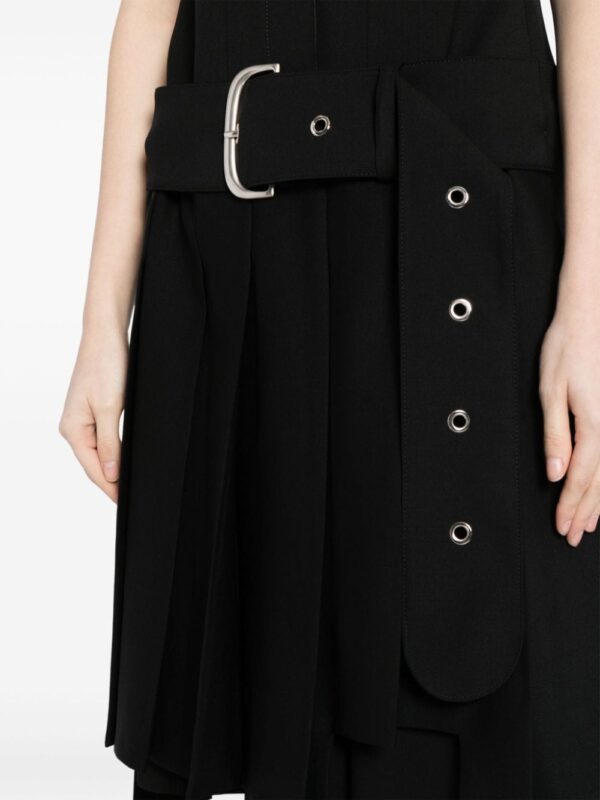 Off-White pleated-skirt buckled dress - Image 4