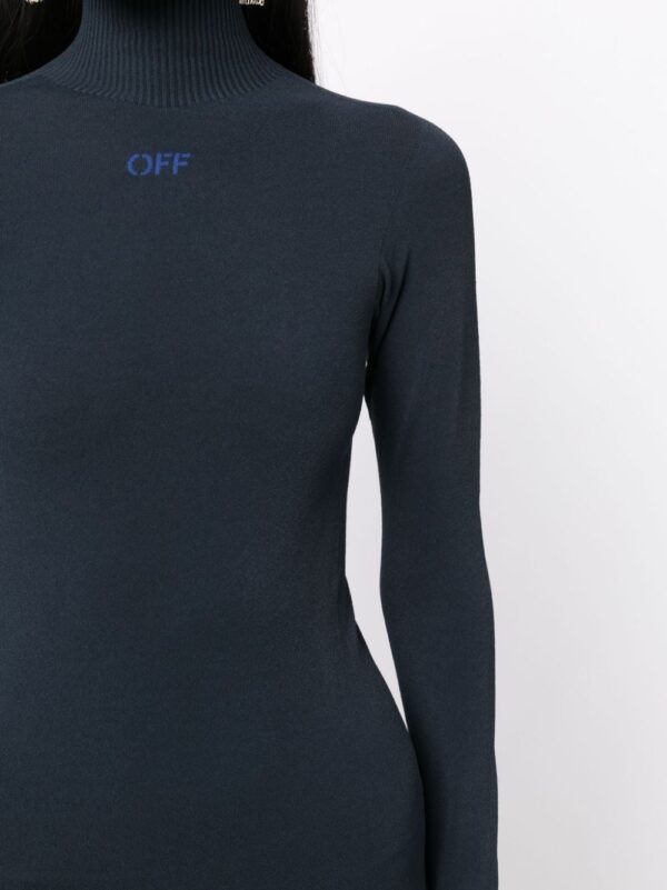 Off-White long-sleeve funnel-neck dress - Image 5