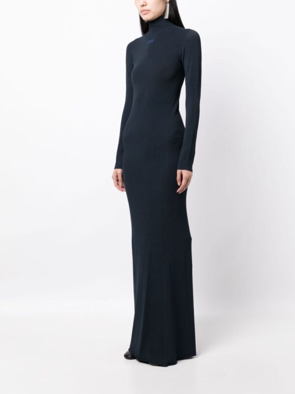 Off-White long-sleeve funnel-neck dress - Image 3