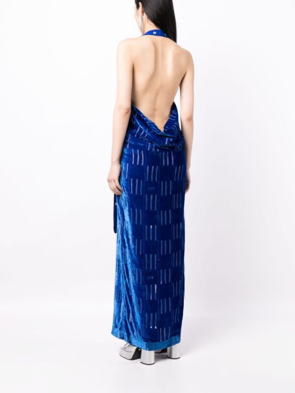 Off-White Shibori velvet open-back dress - Image 4