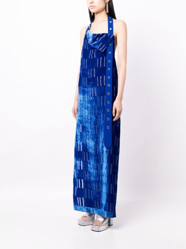 Off-White Shibori velvet open-back dress - Image 2