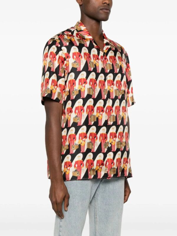 Gucci  graphic-print silk twill shirt - Image 3