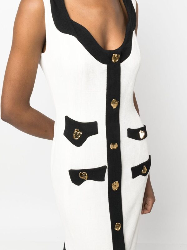 Moschino contrast-border sleeveless minidress - Image 4