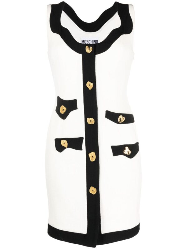 Moschino contrast-border sleeveless minidress