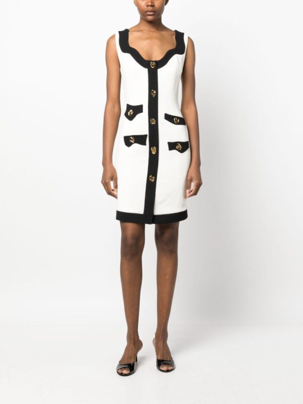 Moschino contrast-border sleeveless minidress - Image 2