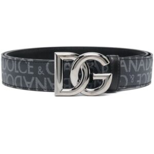 Dolce & Gabbana  logo-buckle leather belt