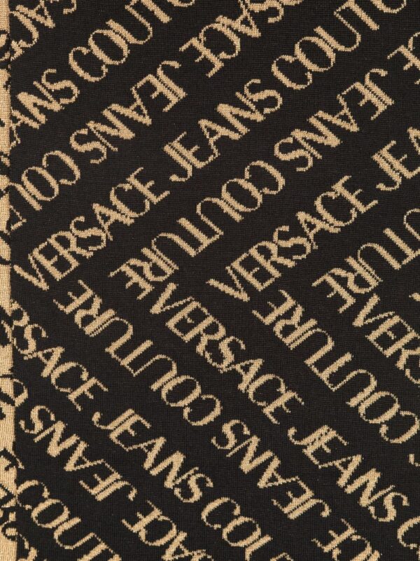 Versace Jeans Couture  logo intarsia-knit wool-blend scarf - Image 2
