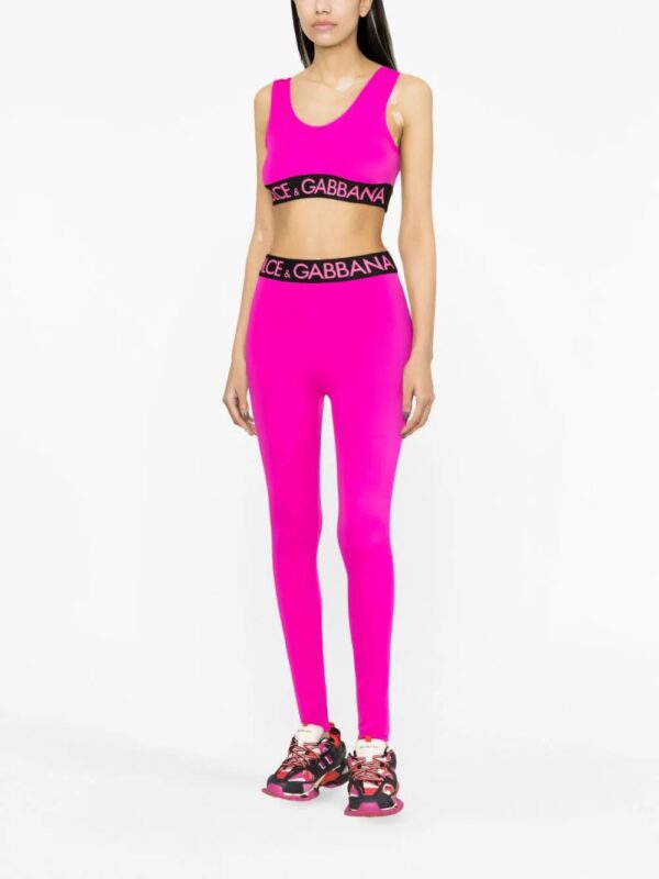 Dolce & Gabbana  logo-waistband sports bra - Image 2