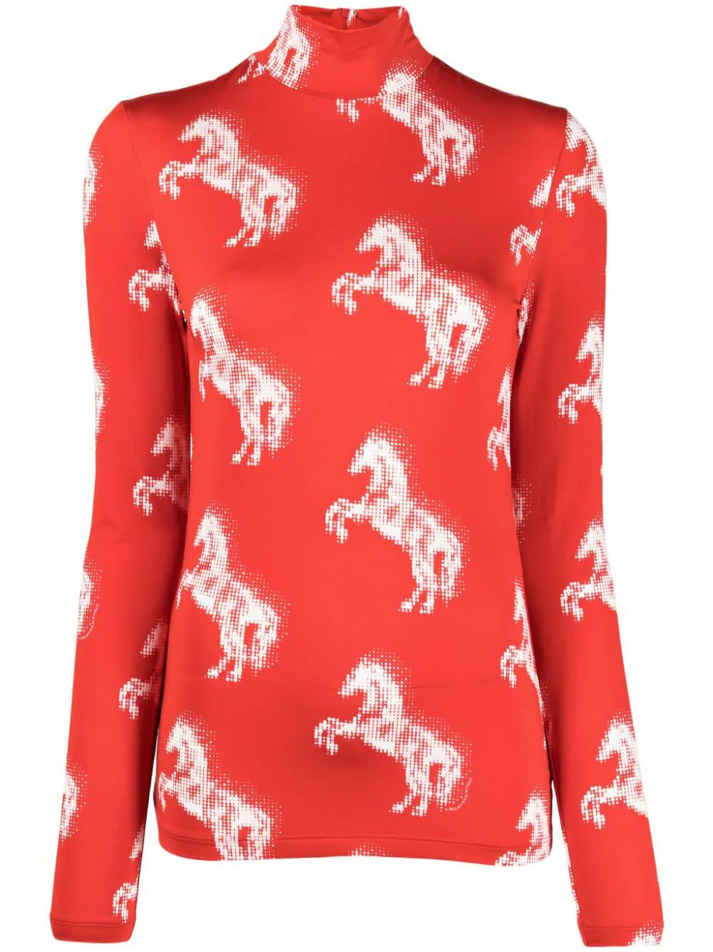 Stella McCartney  horse-print high-neck top