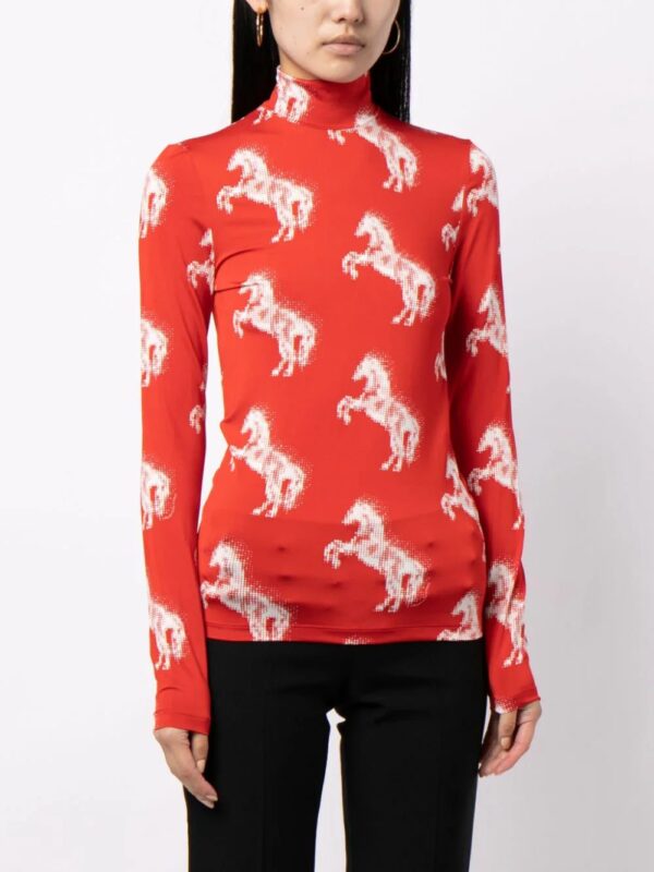 Stella McCartney  horse-print high-neck top - Image 3