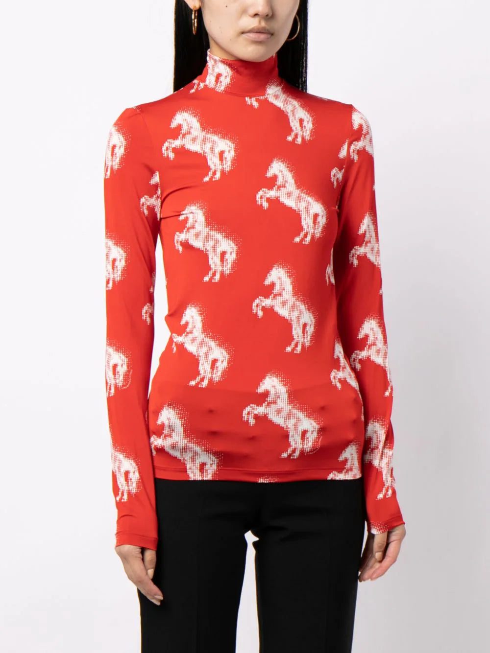 Stella McCartney  horse-print high-neck top - Image 3