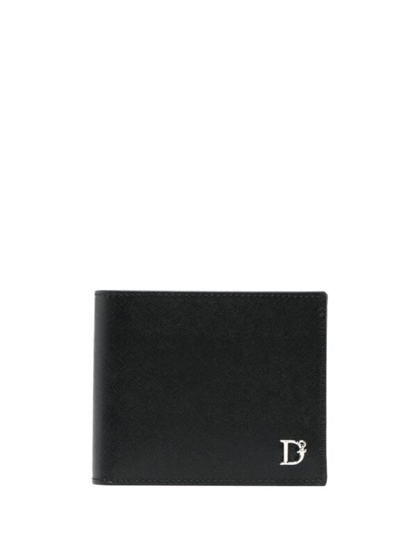 DSQUARED2 logo-plaque leather bi-fold wallet