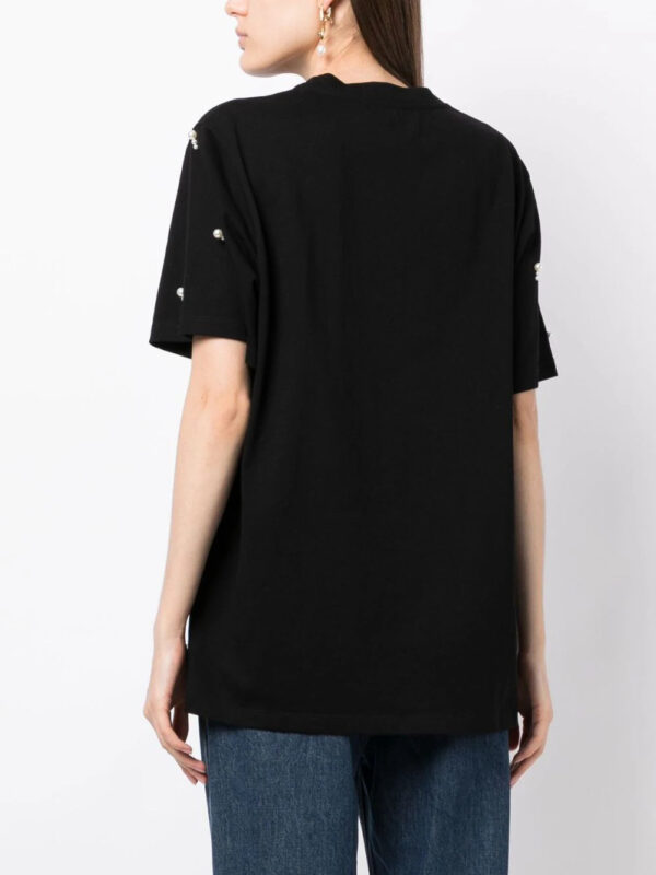 Stella McCartney  faux pearl-embellished T-shirt - Image 4