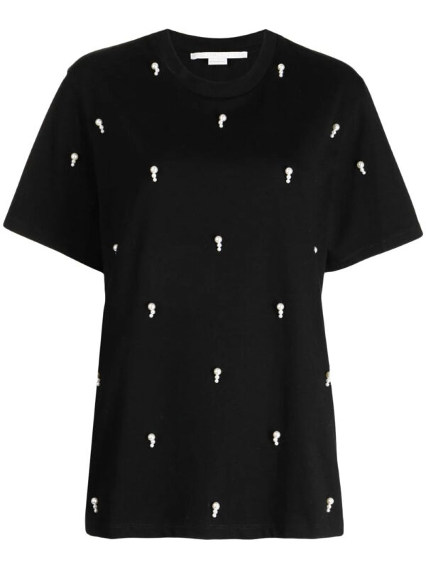 Stella McCartney  faux pearl-embellished T-shirt