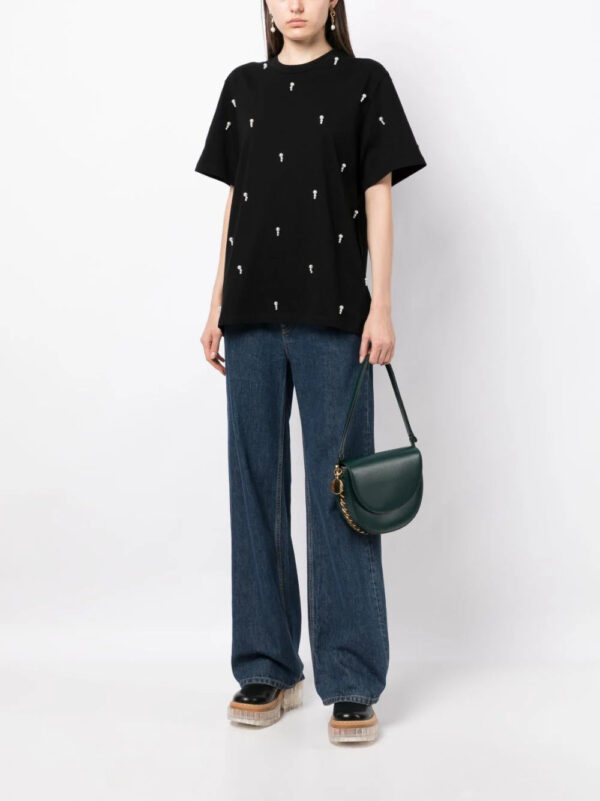 Stella McCartney  faux pearl-embellished T-shirt - Image 2
