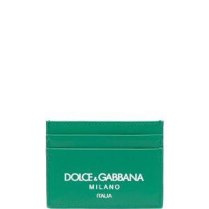 Dolce & Gabbana logo-print leather cardholder