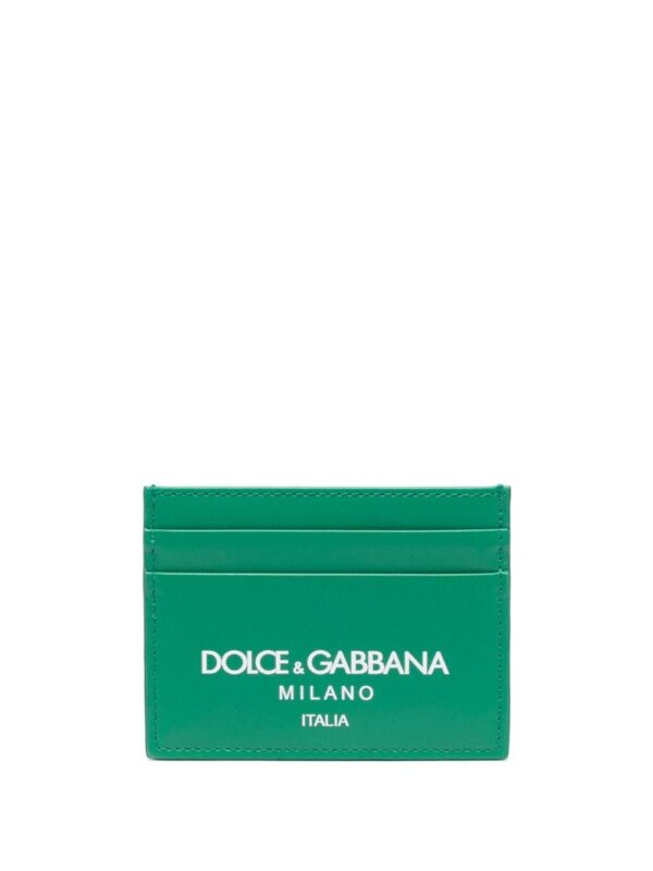 Dolce & Gabbana logo-print leather cardholder