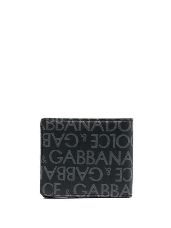 Dolce & Gabbana logo jacquard bi-fold wallet