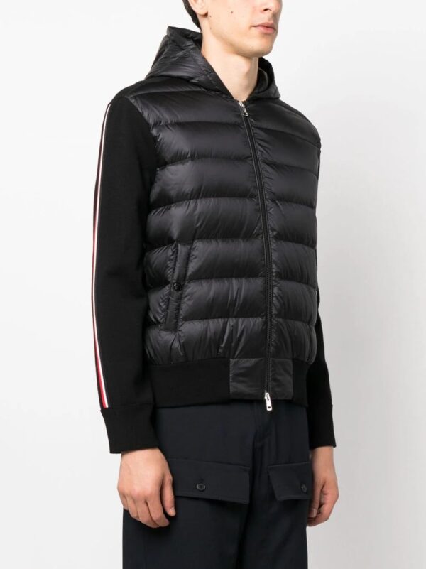 Moncler  logo-patch padded fleece jacket - Image 3