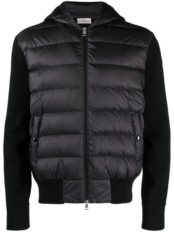 Moncler  logo-patch padded fleece jacket