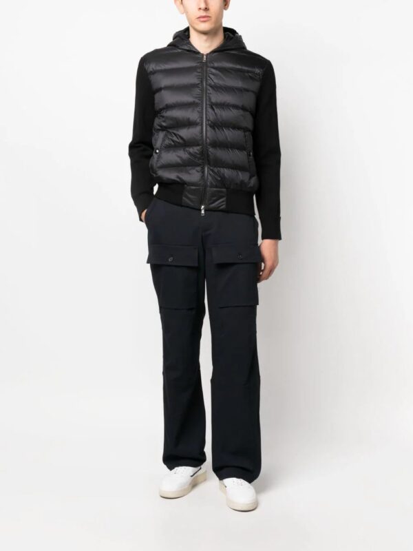 Moncler  logo-patch padded fleece jacket - Image 2