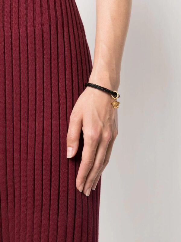 Versace  Medusa-head braided leather bracelet - Image 2