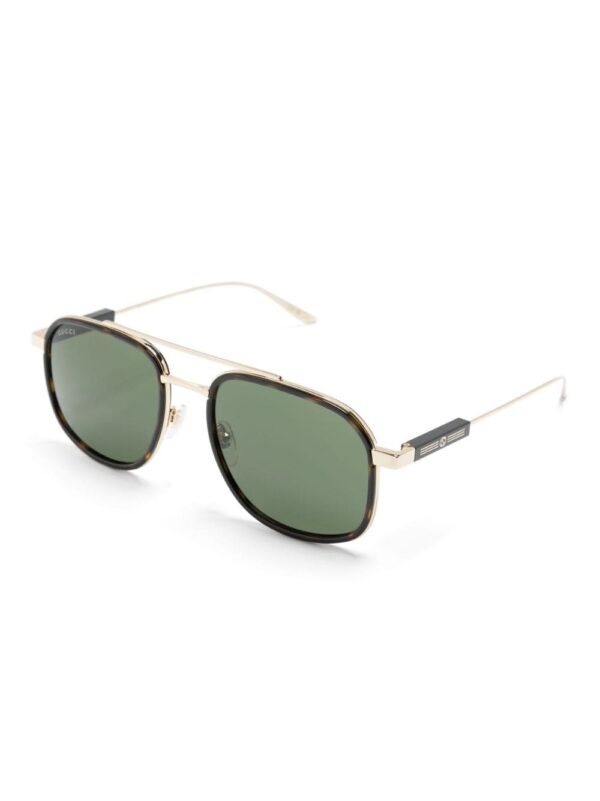 Gucci Eyewear logo-engraved pilot-frame sunglasses - Image 2
