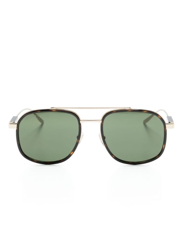 Gucci Eyewear logo-engraved pilot-frame sunglasses