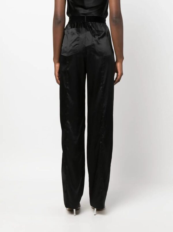 TOM FORD  high-waisted straight-leg silk trousers - Image 4