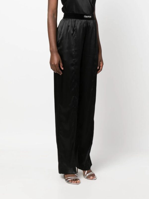 TOM FORD  high-waisted straight-leg silk trousers - Image 3