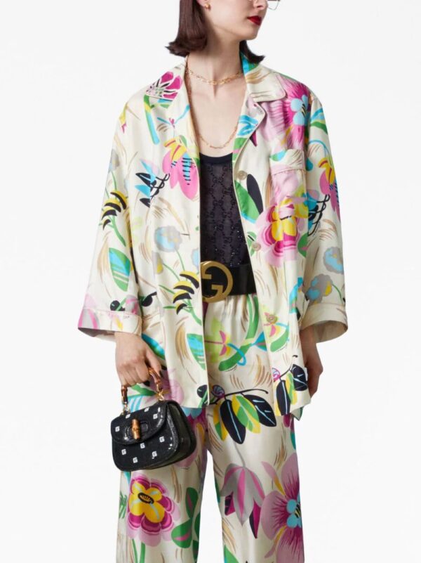 Gucci  floral-print silk shirt - Image 3